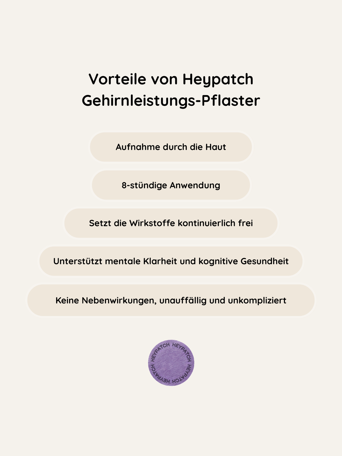 Gehirnleistungs-Pflaster